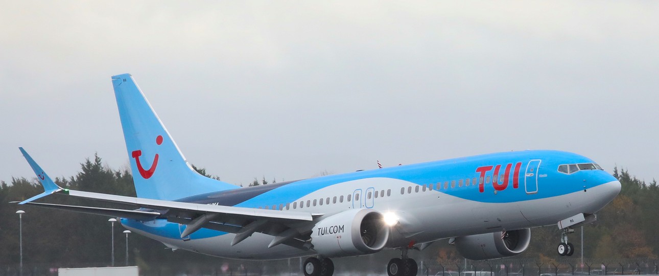 Boeing 737 Max von Tui: Derzeit geparkt.