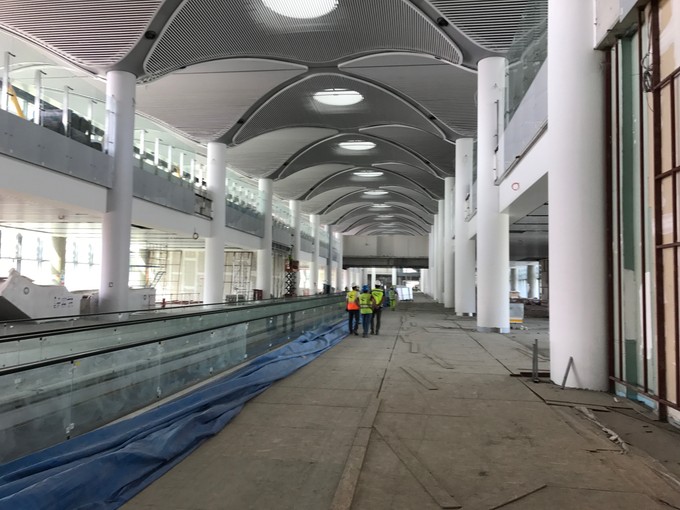 Und so sah es im September 2017 noch auf der Baustelle aus. Der damalige Blick ins Terminal...