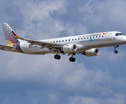Embraer E190 von German Airways: Der Geschäftsführer Technik blieb nur kurz.