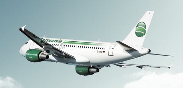Flieger von Germania: Fliegt nicht mehr für Flytouropa auf die Kanaren.