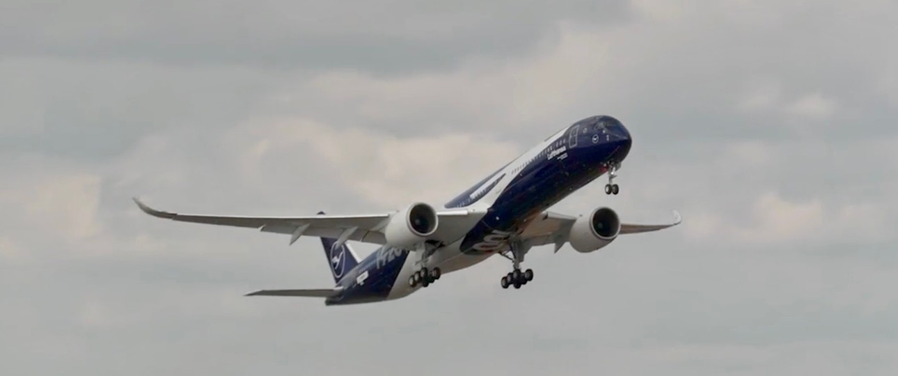 Der erste Start des ersten Airbus A350-1000 von Lufthansa: Der Flug dauerte rund dreieinhalb Stunden.
