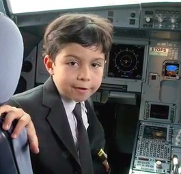 Kleiner Pilot bei Air Arabia: Aufmerksamkeitsfänger