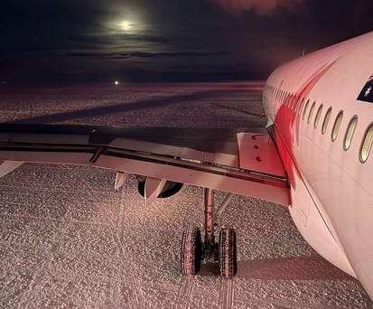 Die VH-VHD in der Antarktis: Eine schwierige Mission.
