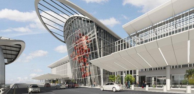 Visualisierung des Südterminals: So plant Fentress Architects.