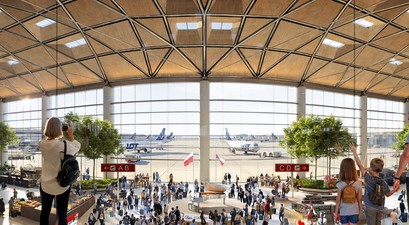 Das Terminal des Port Polska: Platz für vorerst 44 Millionen passagiere.