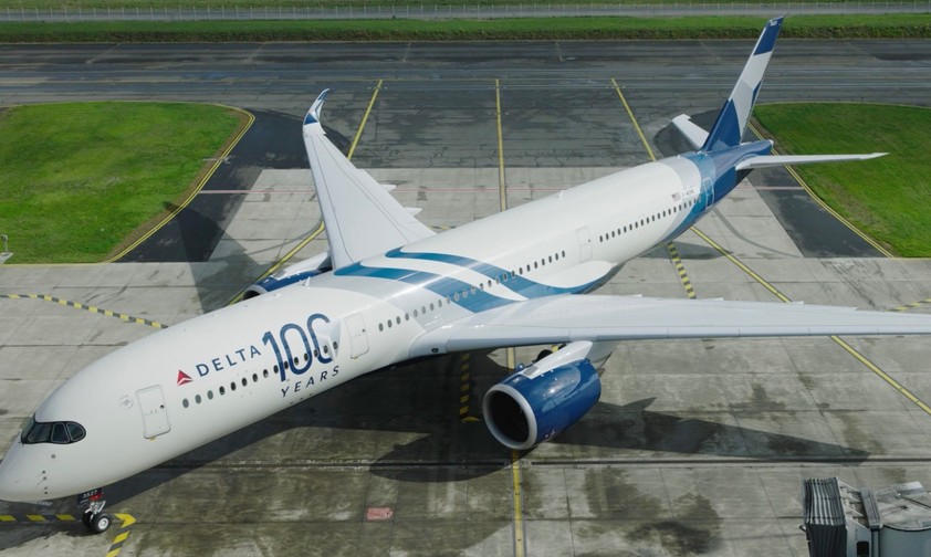 Neuer Airbus A350-900 für Delta Air Lines, zu sehen ...