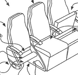 Es sieht ein bisschen aus wie ein Business-Class-Sitz vor dem Ausfahren – doch statt einer Liegefläche ist ein Gepäckfach integriert.