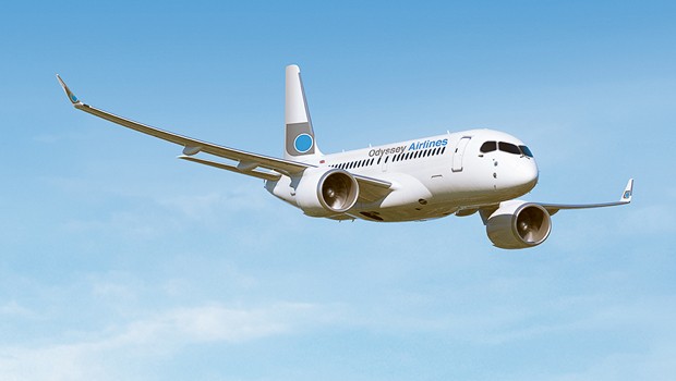 Die neue britische Airline Odyssey will mit ihren 10 CS100 über den Atlantik fliegen.