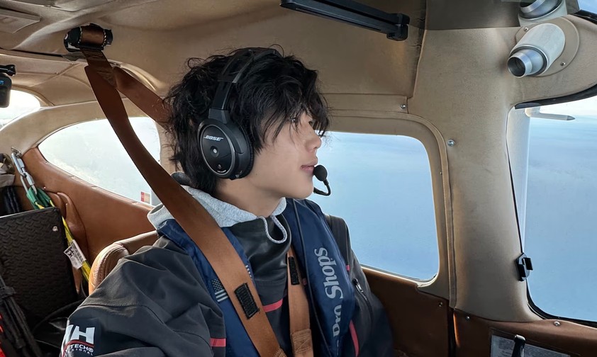 Ethan Guo im Cockpit: Seine Reise ist vorerst gestoppt.