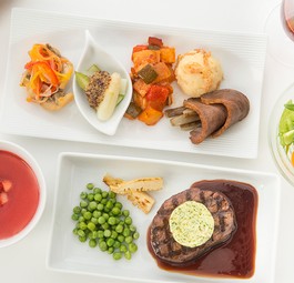 Menü von Shinobu Namae: Sterneessen für Fluggäste.