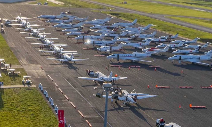 Special Olympics Airlift 2025: Viele Flugzeuge nehmen an der Aktion teil.