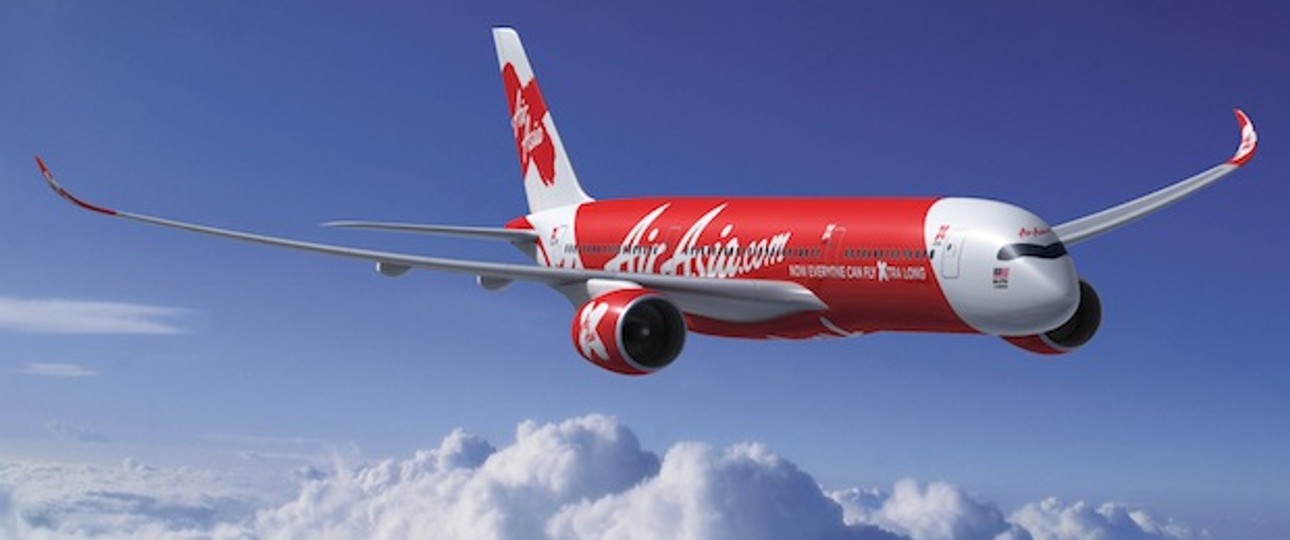 AirAsia X: zukünftiges Wachstum mit dem A350. Die Airline hat 10 Bestellungen dieses Typs offen.