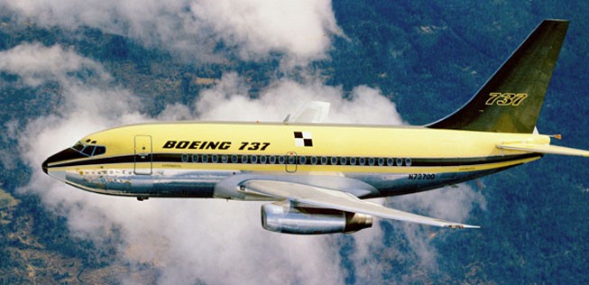 <strong>Die Quadratische:</strong> Bei der Lancierung war die Boeing 737 so lang wie sie – gemessen an der Spannweite – breit war. Man nannte sie deshalb auch die Quadratische.