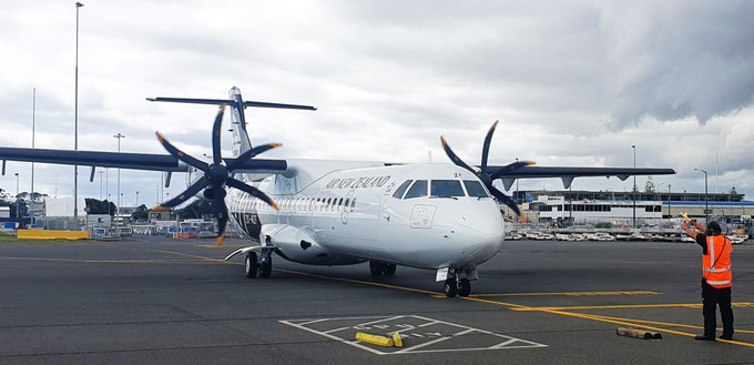 Nach zehn Tagen und 22.000 Kilometern kam die ATR 72-600 in Auckland an.