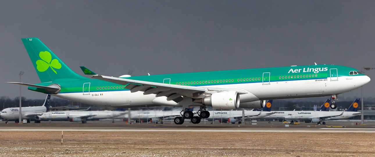 Der Aer Lingus A330: Am Wochenende konnte man den Flieger in München sehen.