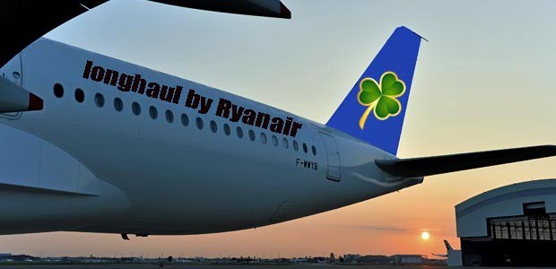 Airbus A350 (Montage): Für die Langstrecke schafft Ryanair eine neue Marke, versucht aber zugleich das eigene Image auf sie zu übertragen.