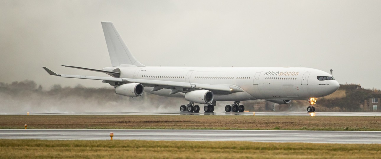 Airbus A340 von Airhub Airlines: Der erste Langstreckenflieger.