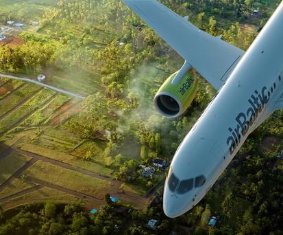 Airbus A220 von Air Baltic: Die Airline muss ein Problem lösen.