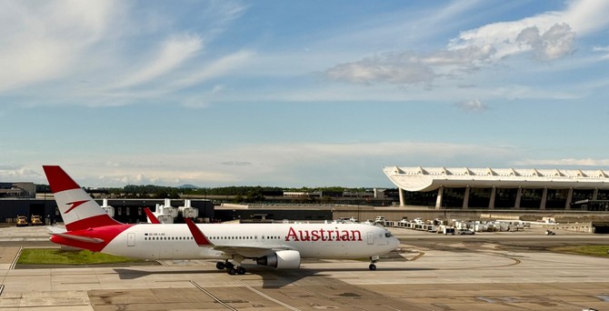 Boeing 767 von Austrian Airlines in Washington: Die Airlines ist besonders pünktlich unterwegs.