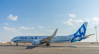 Boeing 737 max 8 der Scat Airlines: Die Airline macht den Abflug aus München.