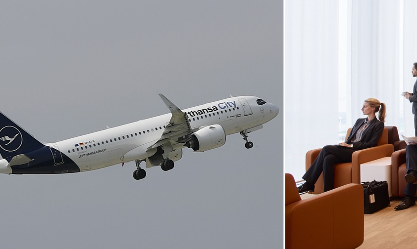 Jet von City Airlines und eine Lounge: Bisher kein Einlass.