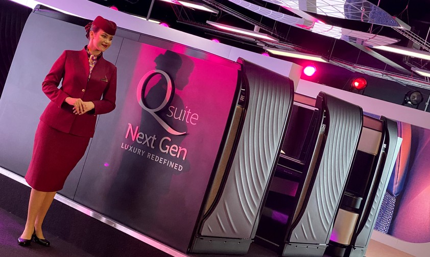 Qatar Airways stellte die Q-Suite Next Gen bei der Farnborough Airshow vor.