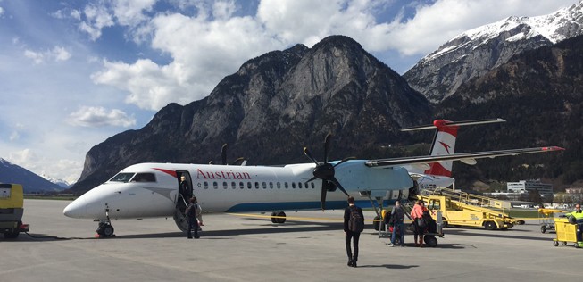Dash 8 von Austrian: Die Turboprops werden auf den Strecken im so genannten «Nachbarschaftsverkehr» eingesetzt.
