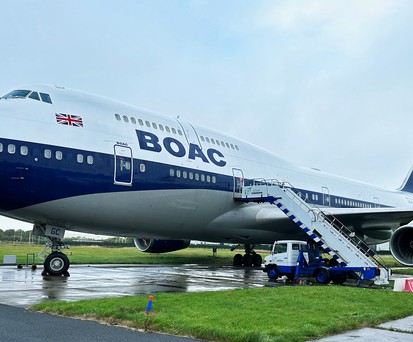 Die Boeing 747 in St. Athan.