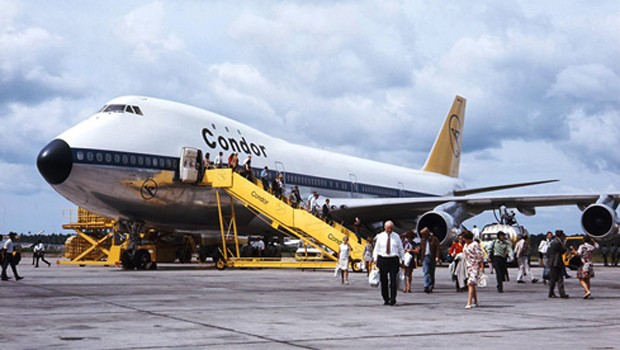 1970 stiess die Königin der Lüfte zur Flotte. Condor war damit eine der ersten Airlines überhaupt, welche die Boeing B747-200 einsetzte.