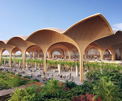 Visualisierung des neuen Airports von Phnom Penh: Der Flughafen ist seit dem 9. September am Netz.