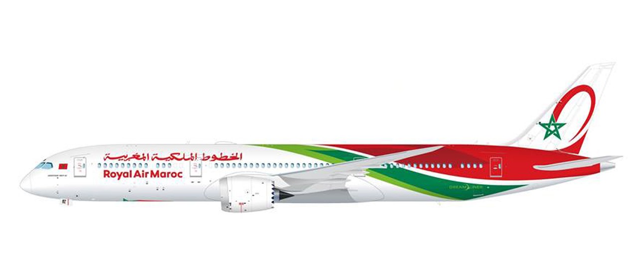 So wird die spezielle Lackierung auf der ersten Boeing 787-9 von Royal Air Maroc aussehen.