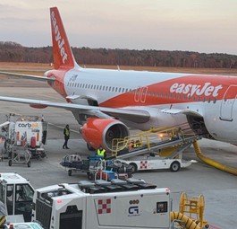 Airbus A320 von Easyjet: Das Flugzeug hatte nicht genug Piste. 