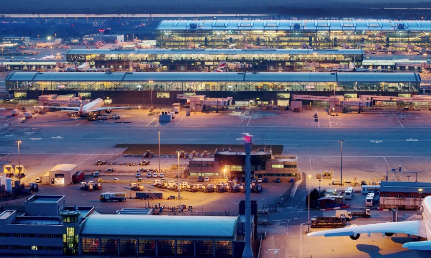 <strong>Platz 6: </strong>Vereinigtes Königreich: 20.906 Starts pro Woche. Hier zu sehen, der Flughafen London-Heathrow.