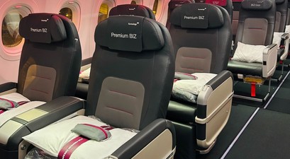 Business Class mit 2-2-Bestuhlung bei Eurowings: Gibt es künftig in acht Flugzeugen.