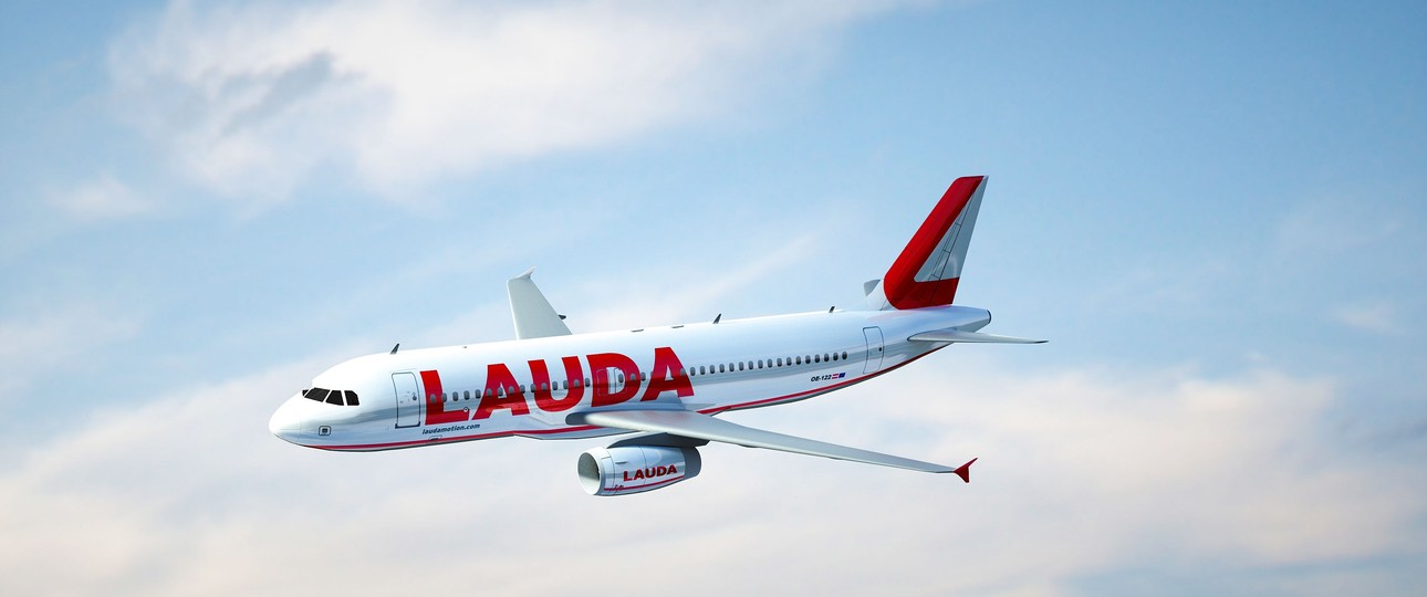 Lauda ganz groß: Der Name des ehemaligen Besitzers prangt künftig prominent auf den Flugzeugen von Laudamotion.