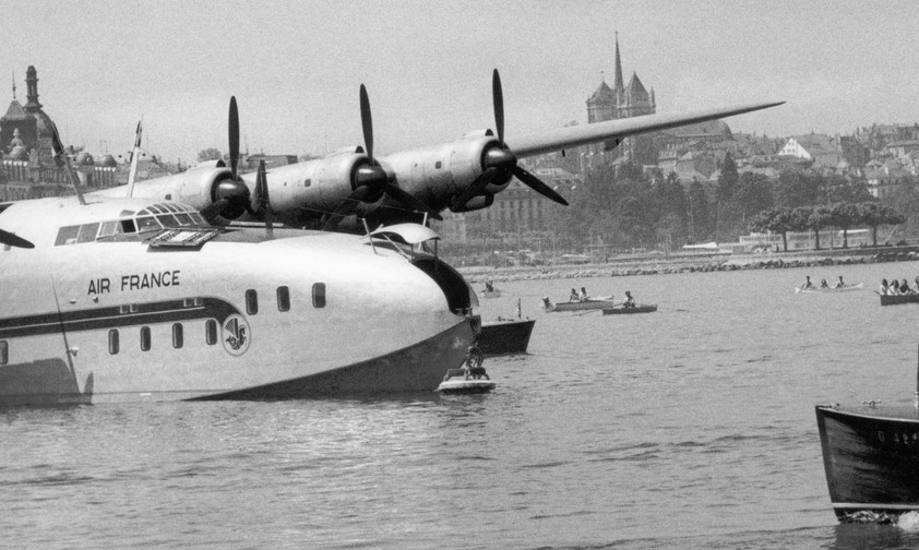 Latécoère 631 im Jahr 1948 auf dem Genfersee: Das Flugboot ...