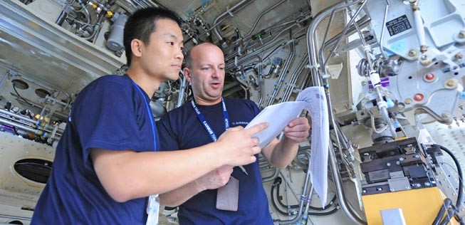 Airbus-Mitarbeiter im Werk Tianjin: Bald viel Arbeit.