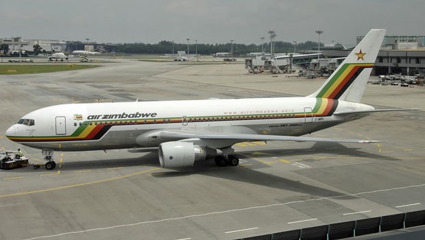 B767-200 von Air Zimbabwe: Von der Amerikanischen Ersatzteilfirma gepfändet.