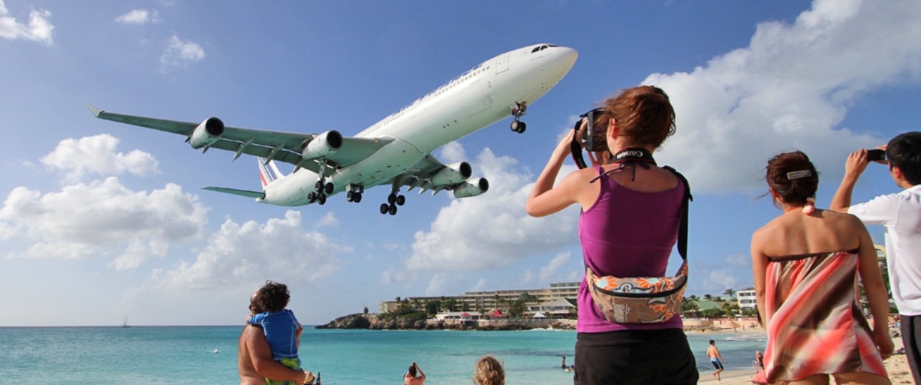 Airbus A340 von Air France in ST. Maarten: Ein Bild aus der Vergangenheit.