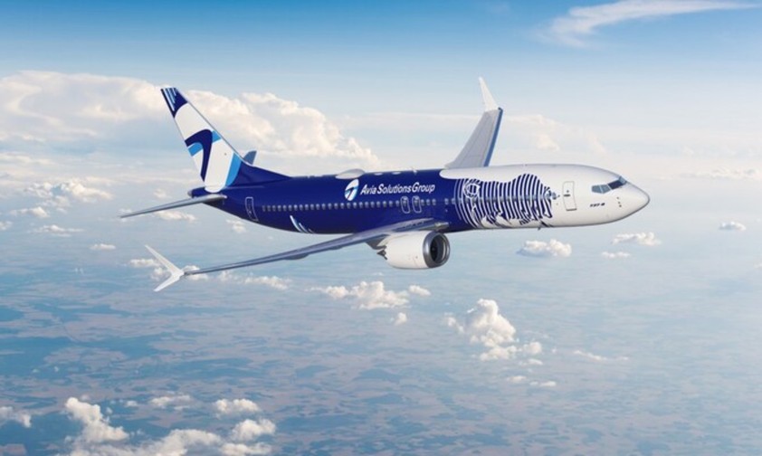Boeing 737 Max im Avia-Solutions-Design: Etliche Airlines gehören zur Gruppe.