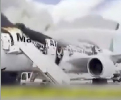Zerstörter Flieger von Mahan Air: Insgesamt wurden im Krieg gemäß der Regierung in Teheran 100 zivile Flugzeuge getroffen.