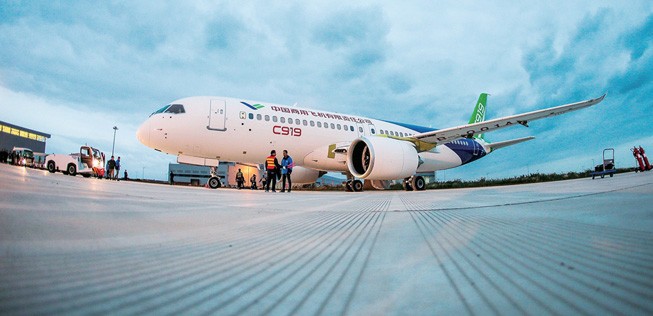 Comac C919: Mit Hochdruck wird auf den Erstflug des neuen chinesischen Fliegers hingearbeitet.