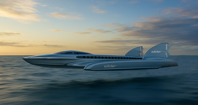 German Slider: So könnte eine 90m Version für 600 Passagiere oder 300 Tonnen Fracht aussehen.