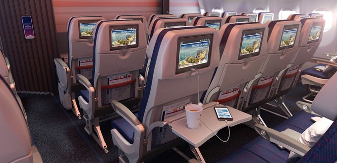 Die Konfiguration in der Economy Class ist 2-4-2 (im Bild), in der Premium Economy 2-3-2.