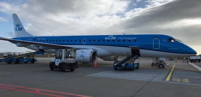 Neben Embraer E175 setzt KLM Cityhopper auch auf E190.