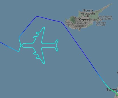 El Al malt Boeing 747 in den Himmel