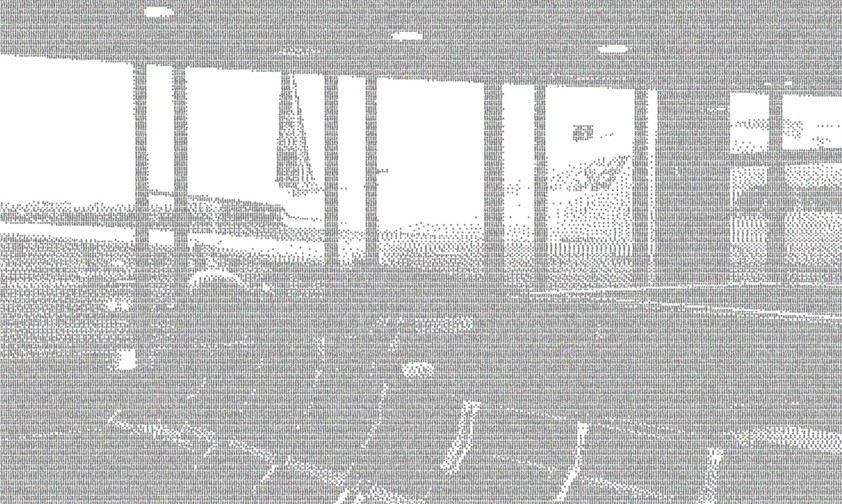 Airbus A340 von Lufthansa am Gate - aus dem Nadeldrucker: Die Geräte werden immer noch verwendet.