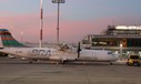ATR-72 von Braathens am Flughafen Linz: Die Airline führt für Austrian Airlines die Flüge nach Grankfurt durch.