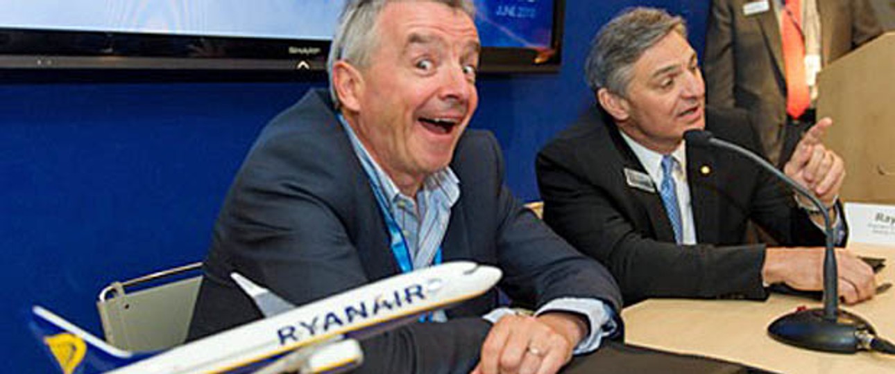 Ryanair-Chef Michael O'Leary, Boeing-Zivilflugzeug-Chef Ray Connor: Schlau gemacht!