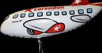 Ballon eines Flugzeuges von Corendon: Die Luft ist draußen.